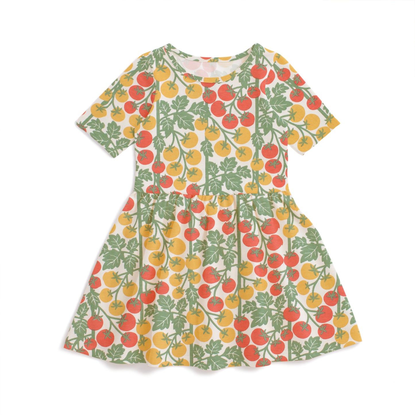 Alberta Dress - Tomato Vines Red & Yellow