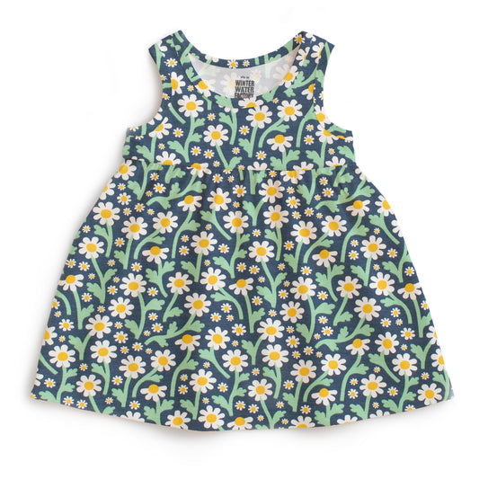 Alna Baby Dress - Bold Daisies Navy