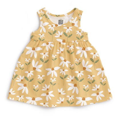 Alna Baby Dress - Daisies Yellow
