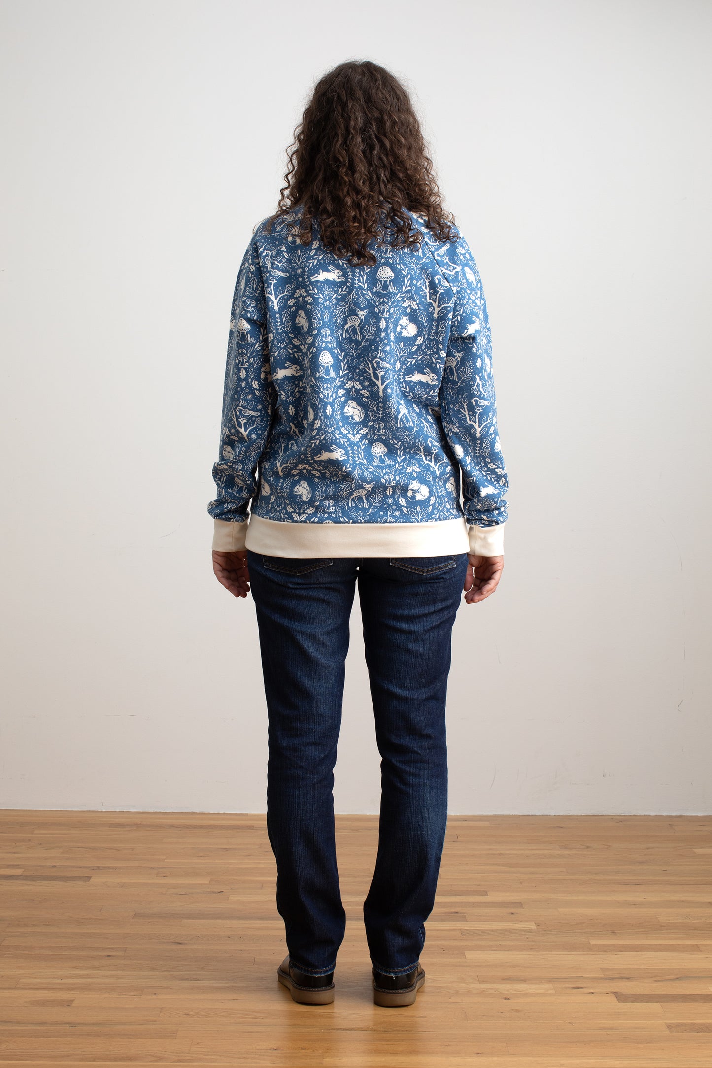 Adult Sweatshirt - Animal Tapestry Blue