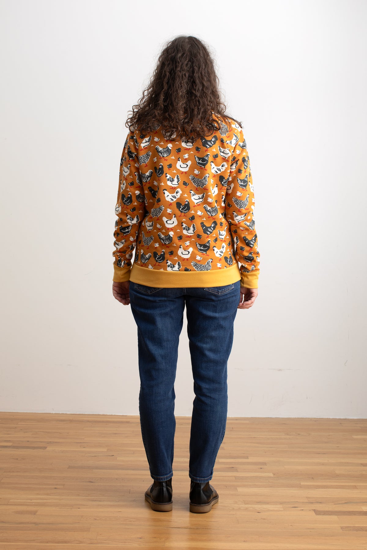 Adult Sweatshirt - Chicken Family Gold