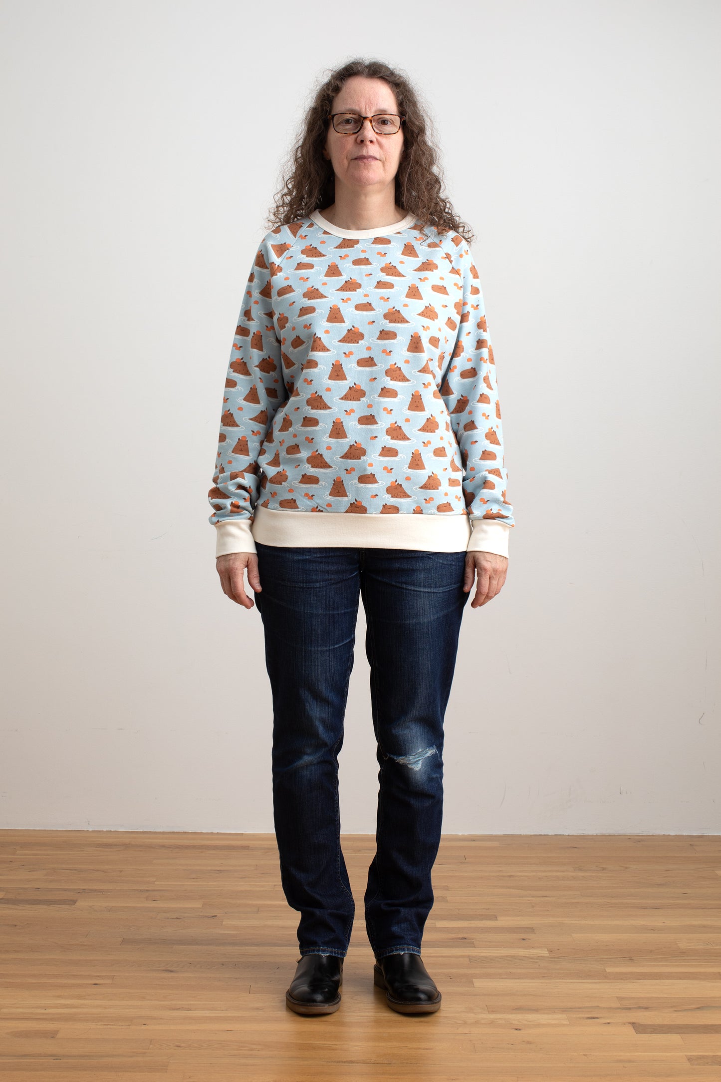 Adult Sweatshirt - Capybaras Blue