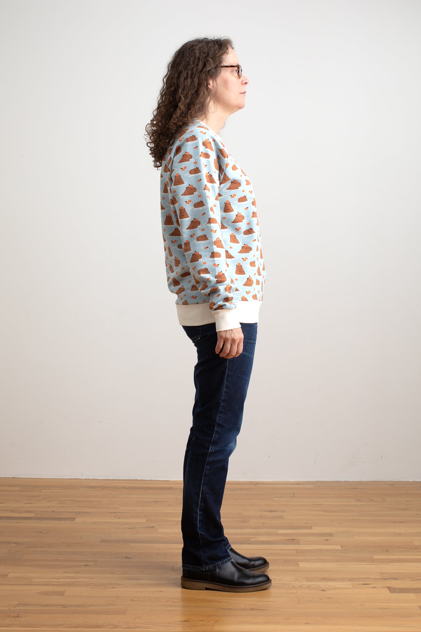 Adult Sweatshirt - Capybaras Blue