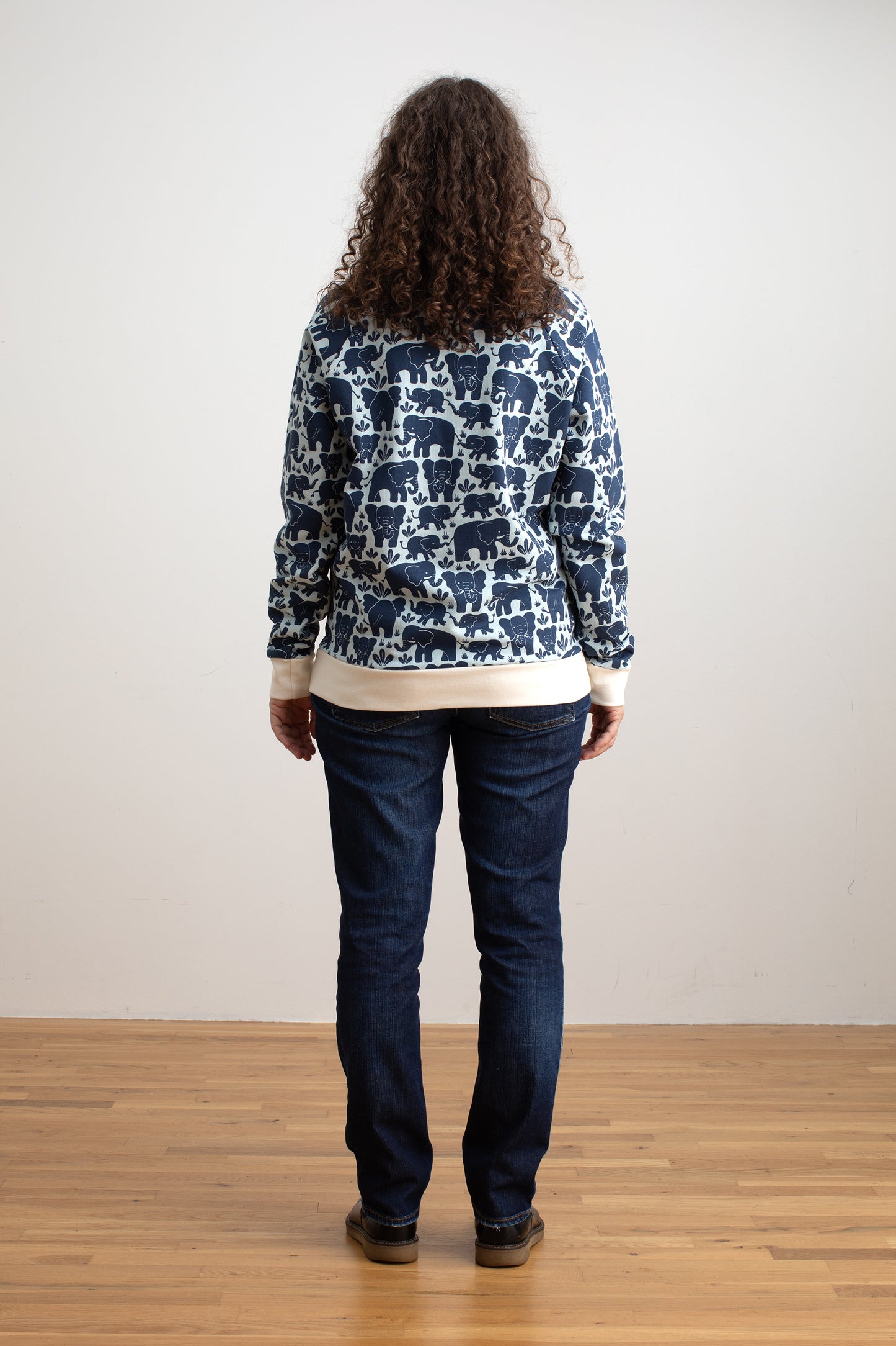 Adult Sweatshirt - Elephant Herd Navy