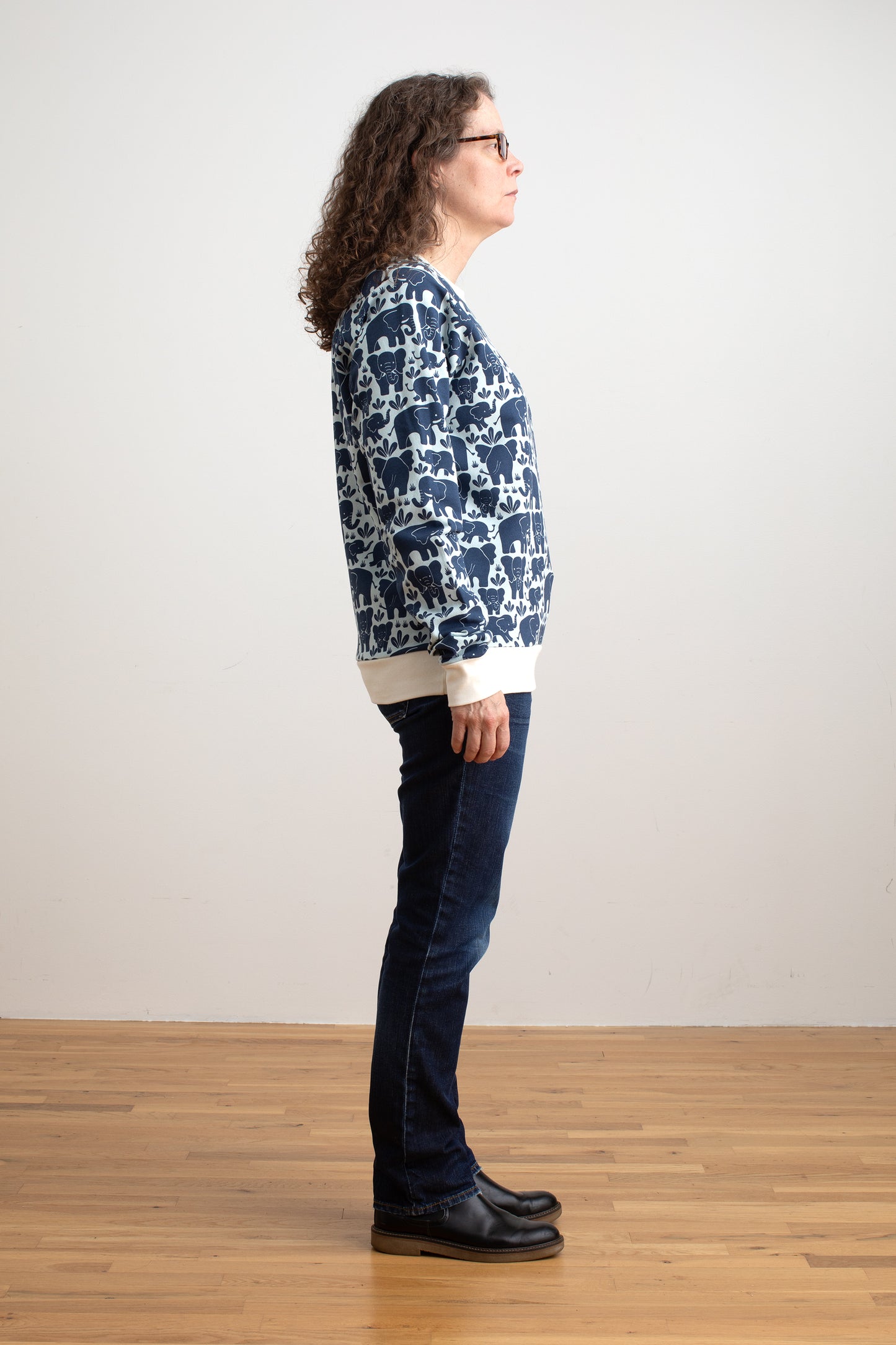 Adult Sweatshirt - Elephant Herd Navy