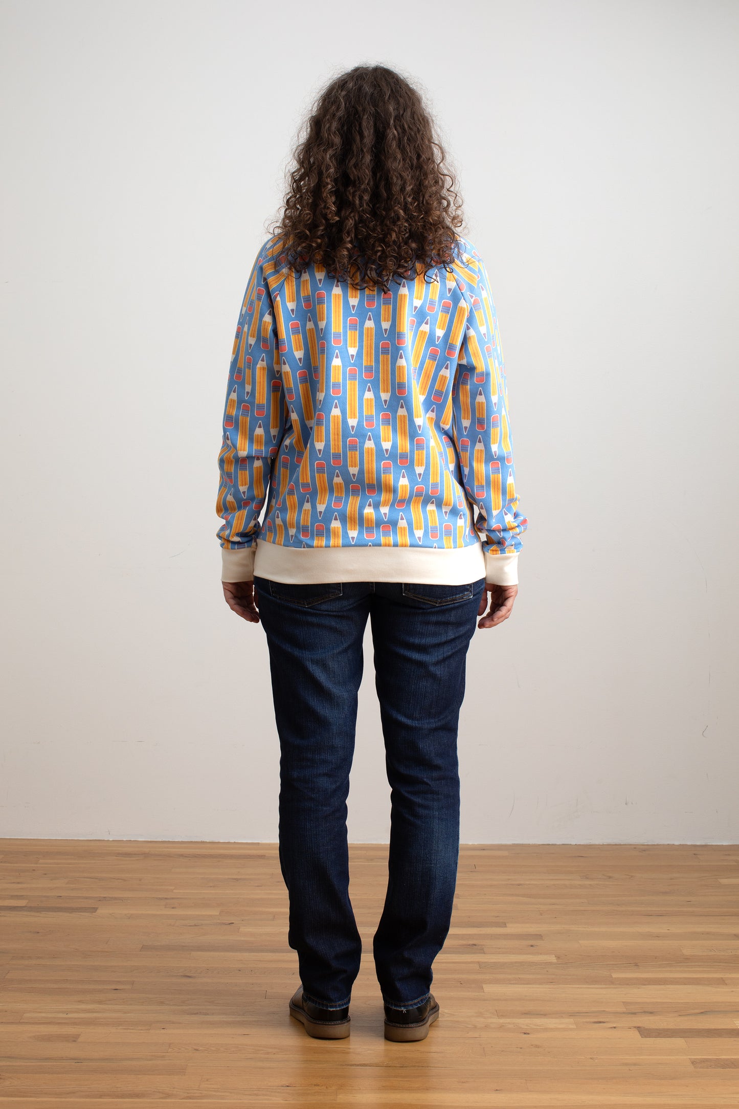 Adult Sweatshirt - Pencils Blue