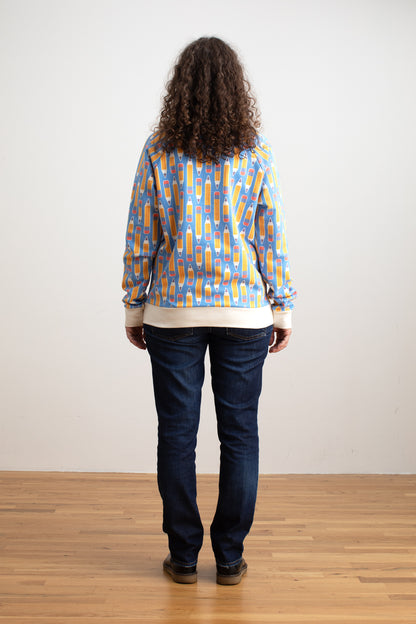 Adult Sweatshirt - Pencils Blue