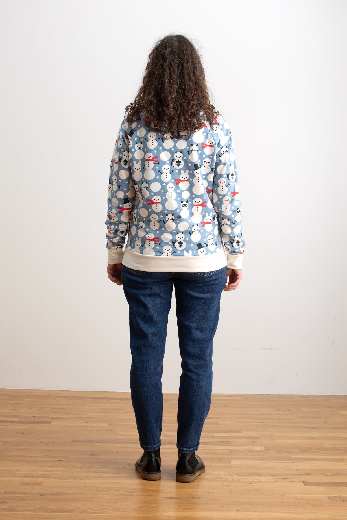 Adult Sweatshirt - Snow Creatures Blue