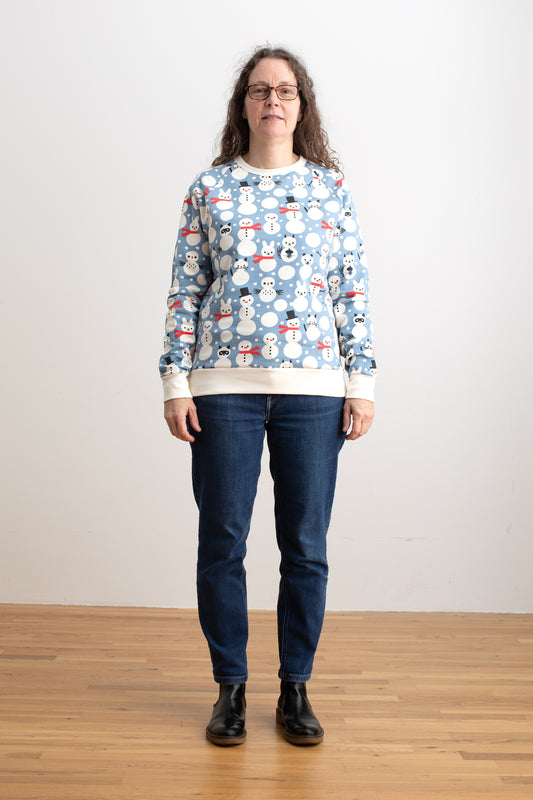 Adult Sweatshirt - Snow Creatures Blue