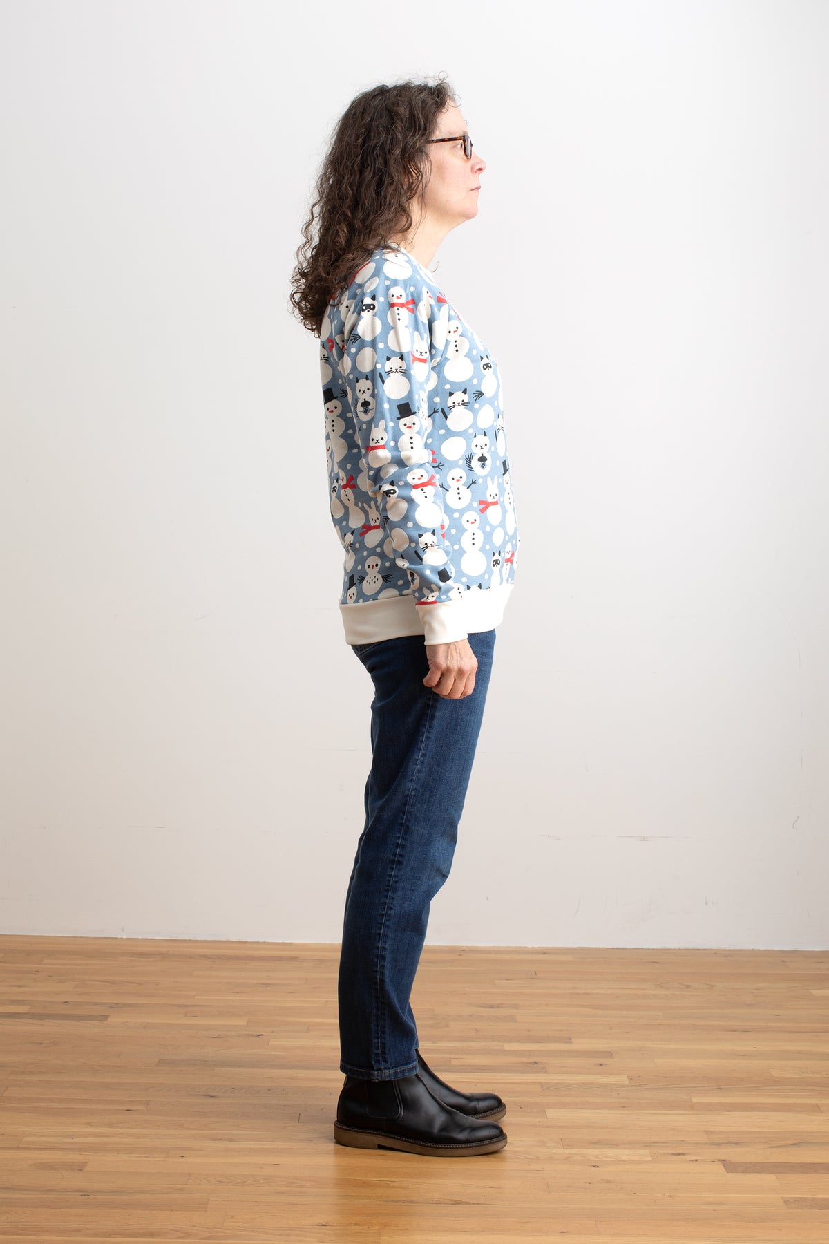 Adult Sweatshirt - Snow Creatures Blue
