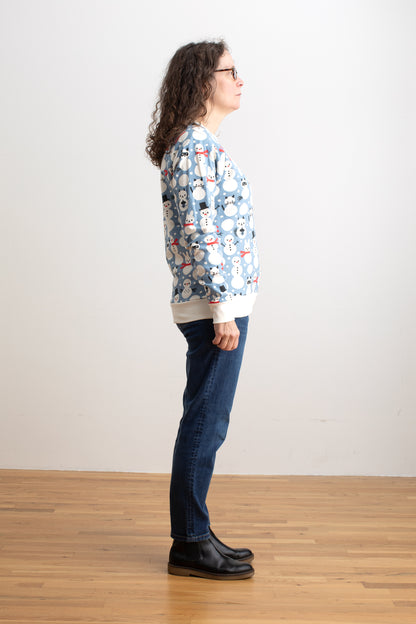 Adult Sweatshirt - Snow Creatures Blue