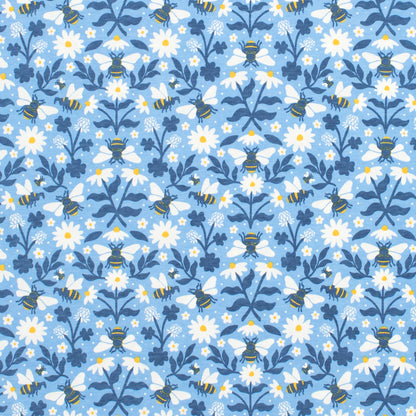 Alberta Dress - Bees Blue