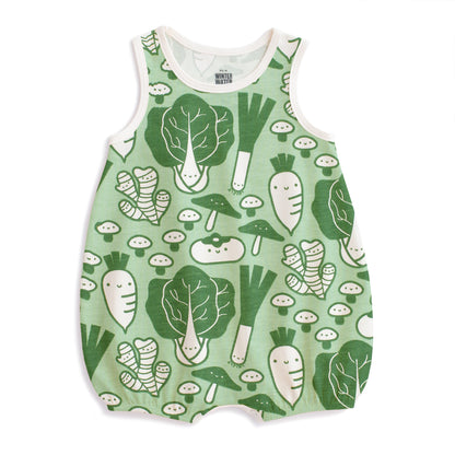 Bubble Romper - Veggies Green