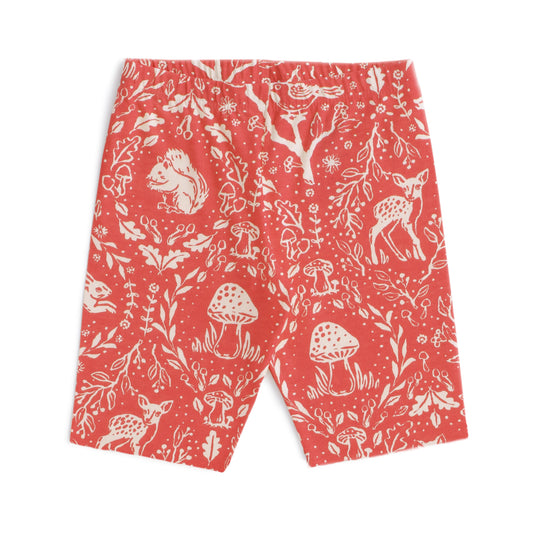 Bike Shorts - Animal Tapestry Red