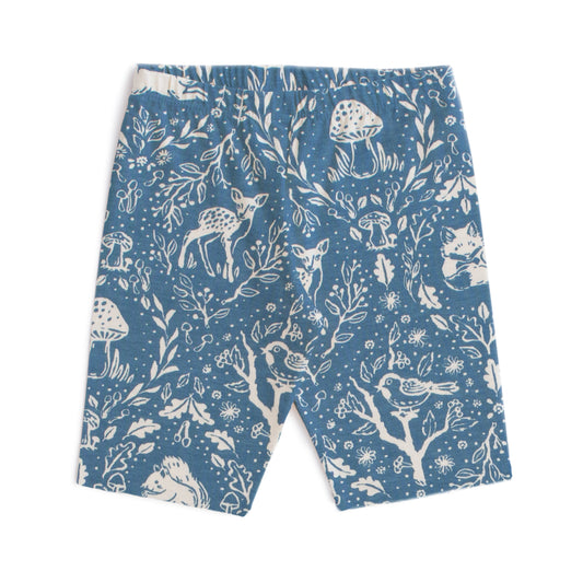 Bike Shorts - Animal Tapestry Blue