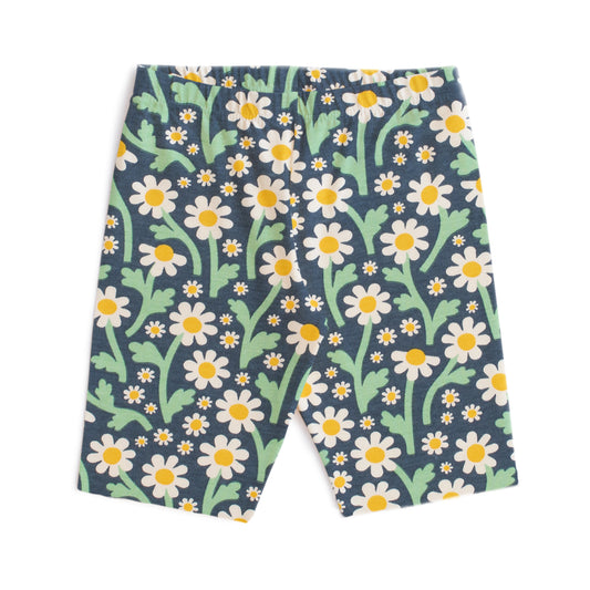 Bike Shorts - Bold Daisies Navy