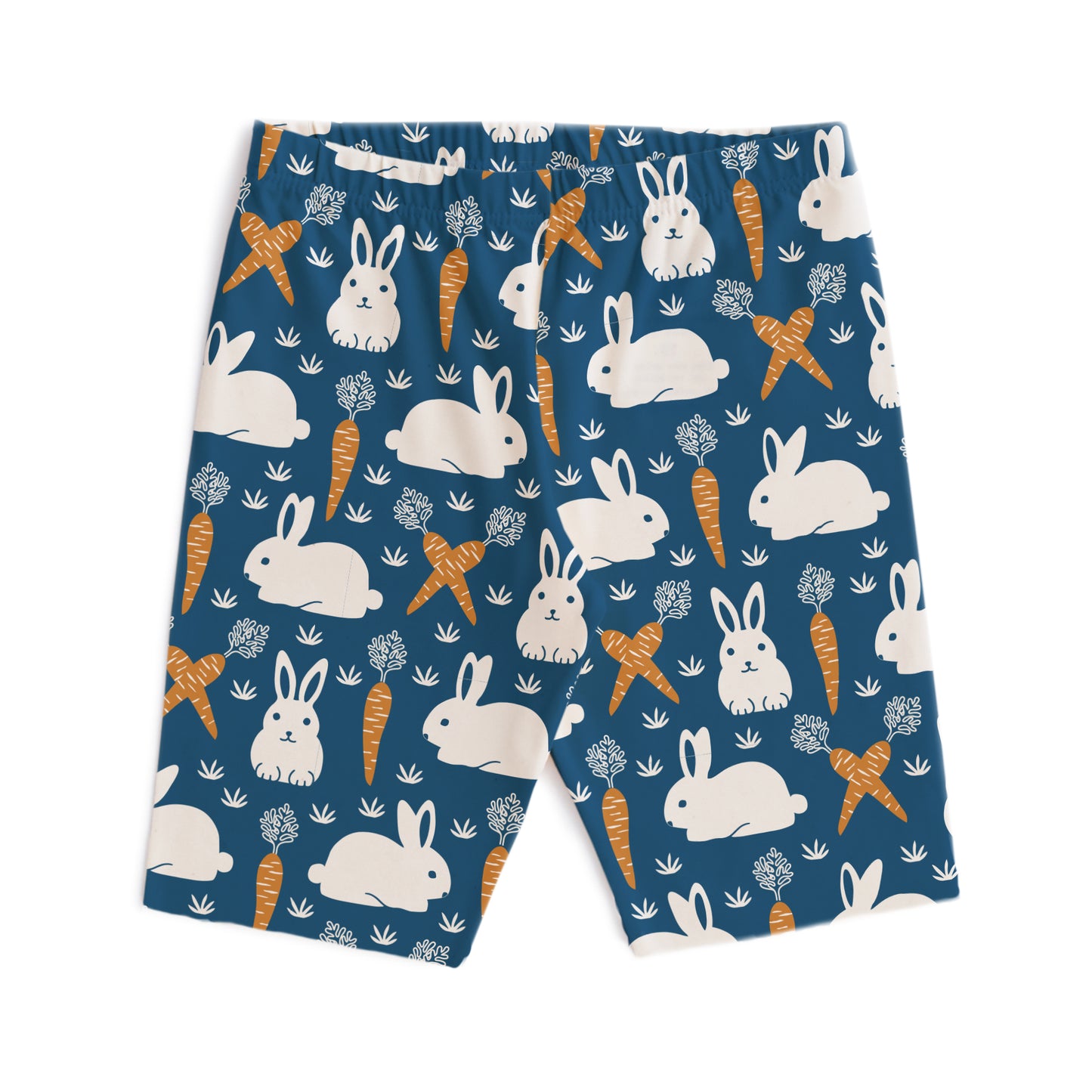 Bike Shorts - Bunnies & Carrots Navy