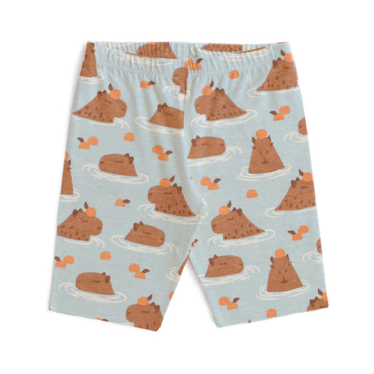 Bike Shorts - Capybaras Blue