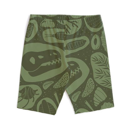Bike Shorts - Fossils Green