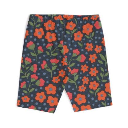 Bike Shorts - Garden Blooms Navy