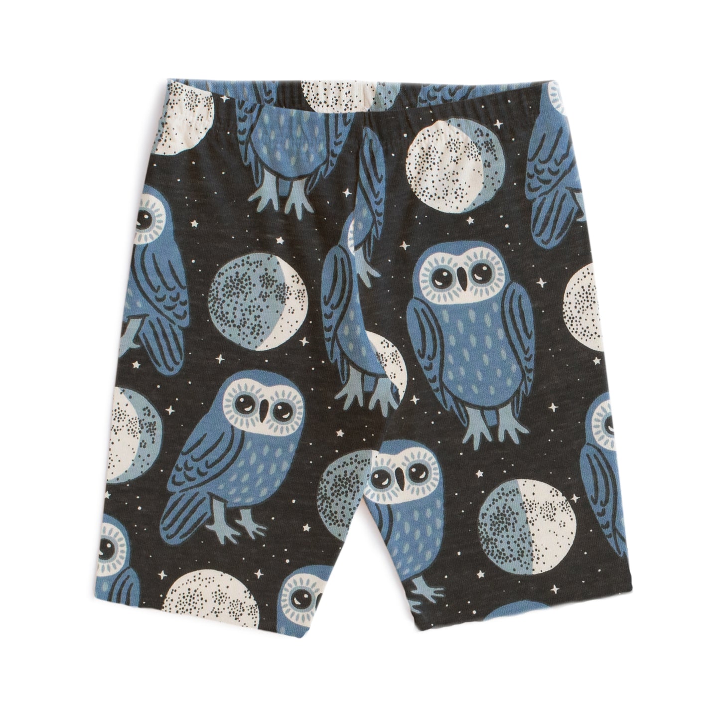 Bike Shorts - Midnight Owls Charcoal & Blue