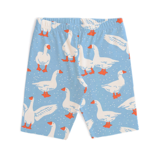 Bike Shorts - Silly Geese Blue