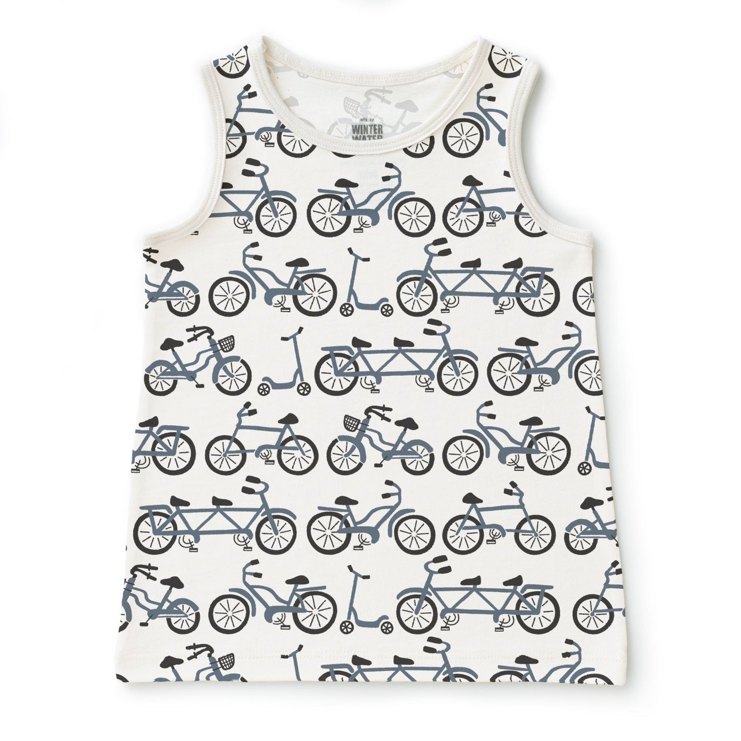 Tank Top - Bikes Slate Blue - Pretty Much Perfect