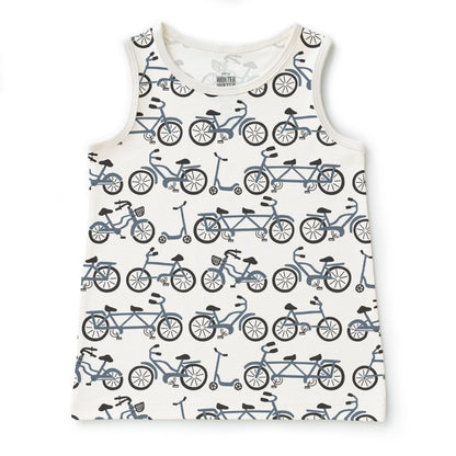 Tank Top - Bikes Slate Blue - Pretty Much Perfect