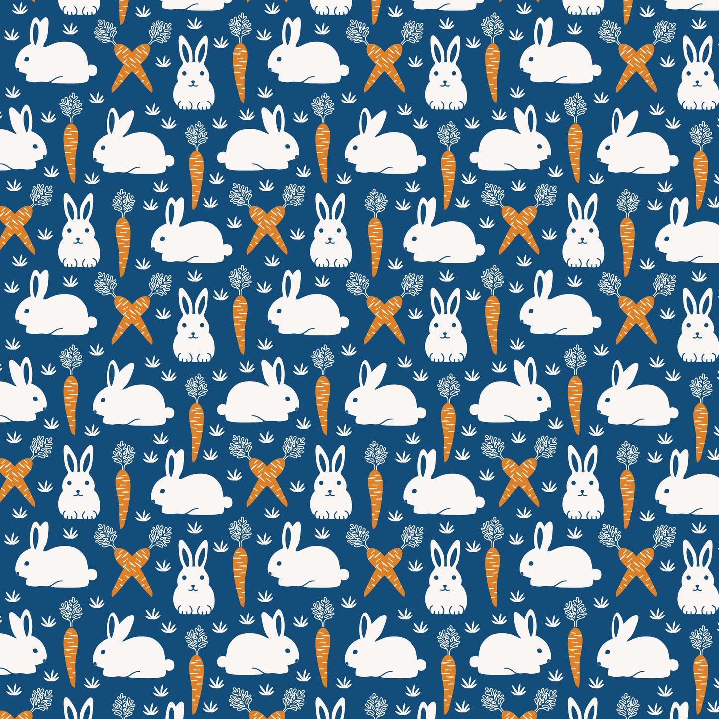 Bike Shorts - Bunnies & Carrots Navy