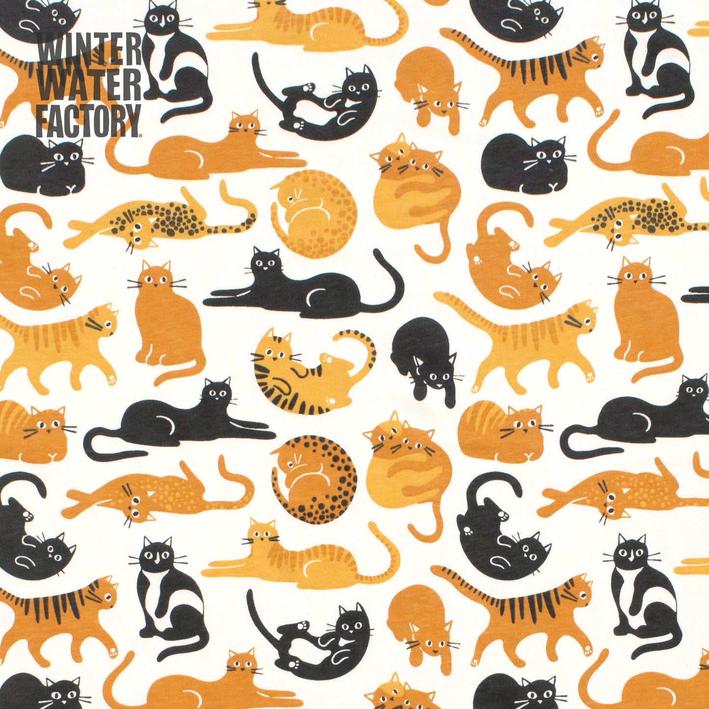 Valencia Dress - Cat Friends Gold & Yellow