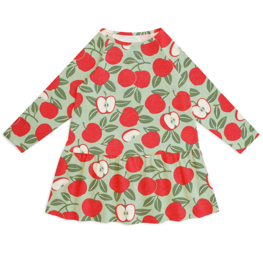 Chicago Dress - Apples Red & Green