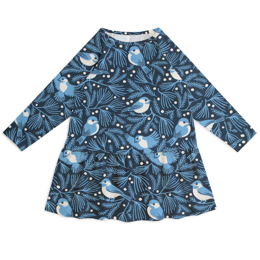 Chicago Dress - Chickadees Navy & Blue