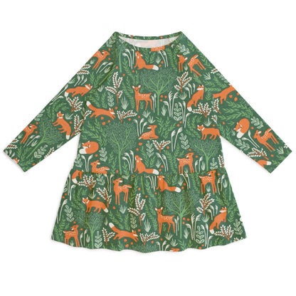 Chicago Dress - Deer & Foxes Green