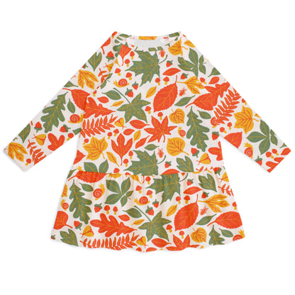 Chicago Dress - Leaves Yellow & Green