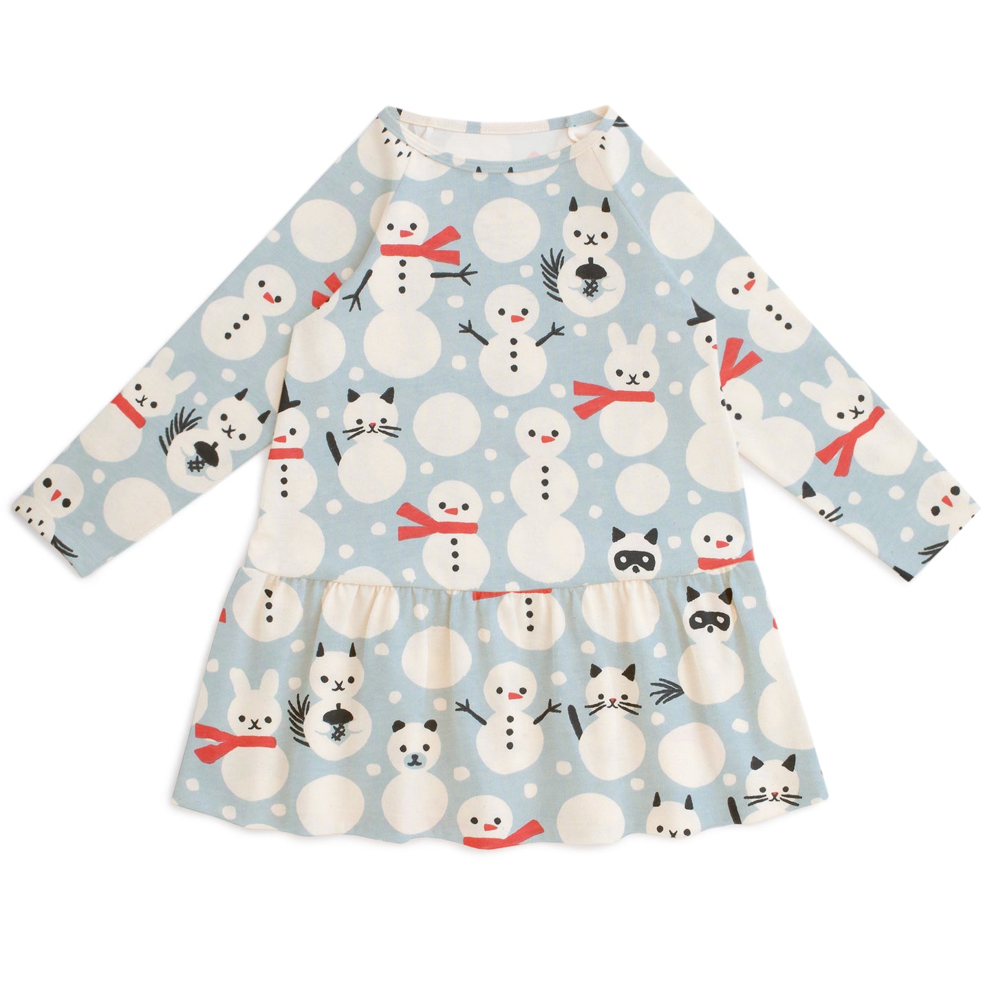 Chicago Dress - Snow Creatures Sky Blue