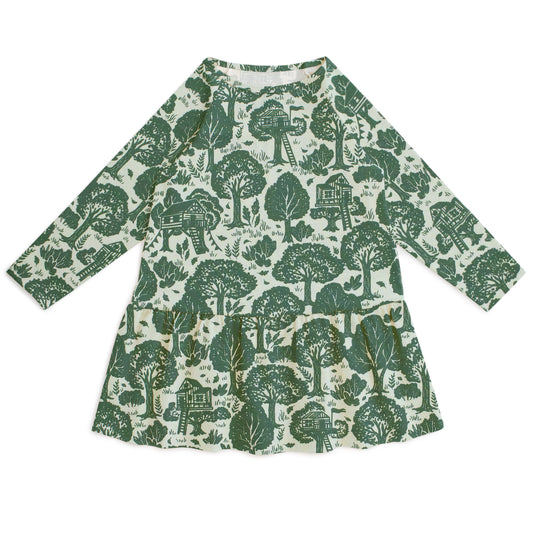 Chicago Dress - Treehouses Green