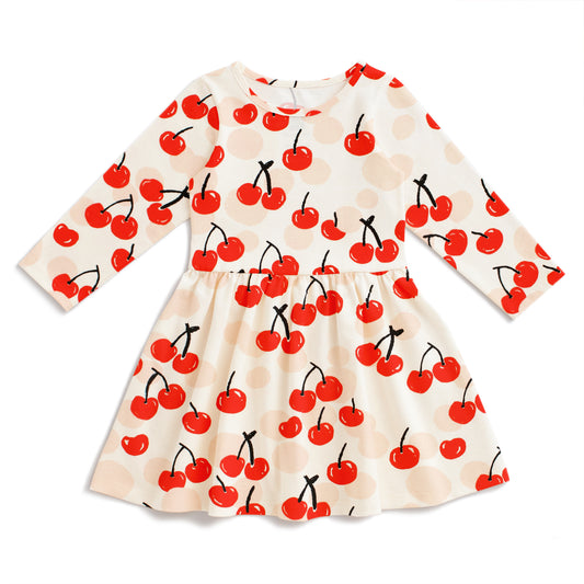 Calgary Dress - Cherries Red