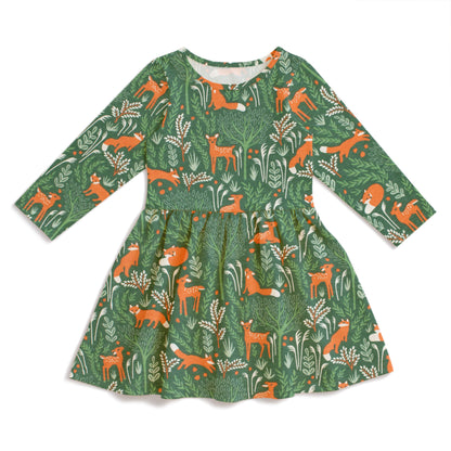 Calgary Dress - Deer & Foxes Green