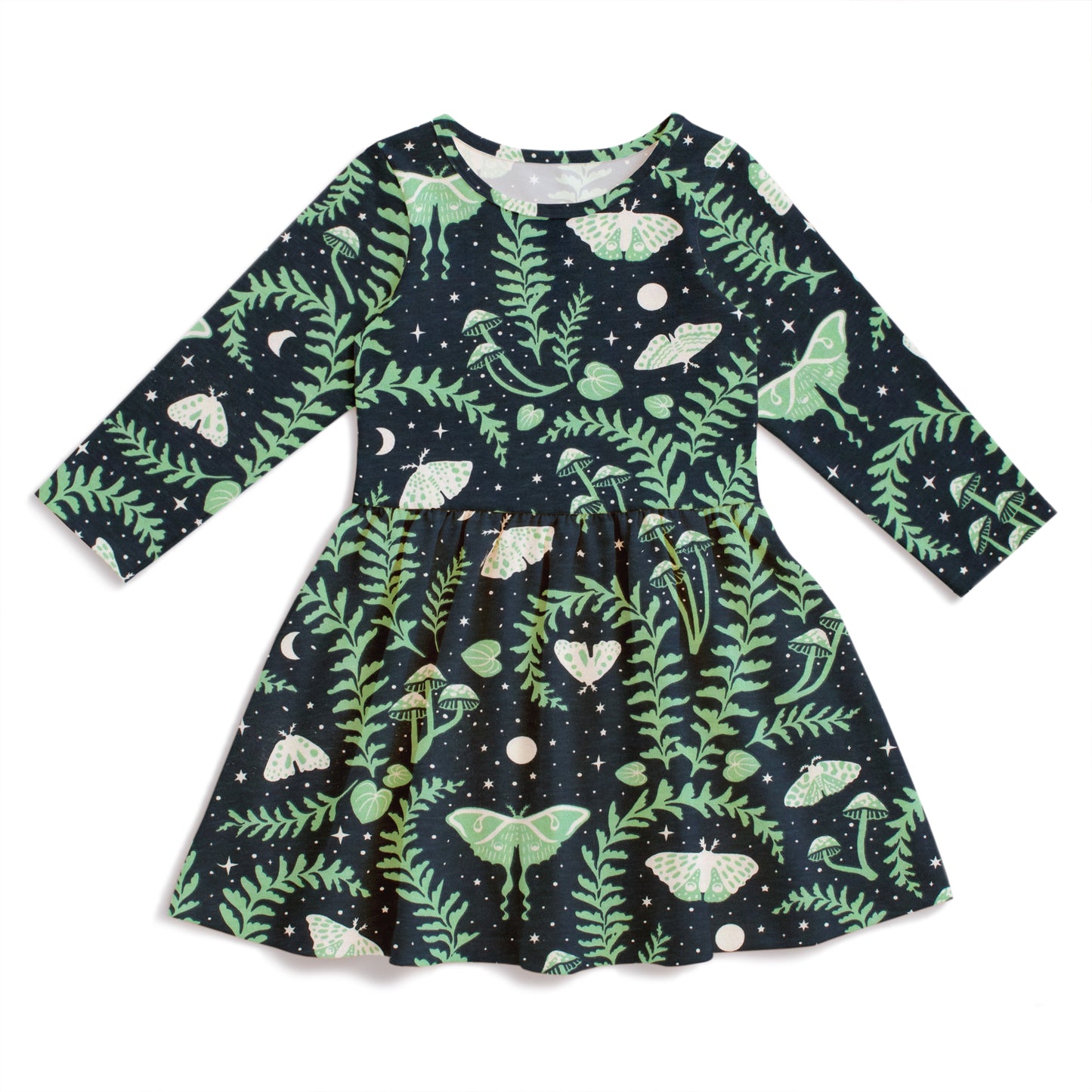 Calgary Dress - Luna Moths Night Sky
