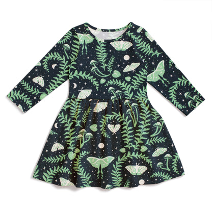 Calgary Dress - Luna Moths Night Sky