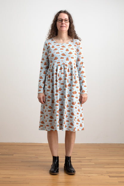 Copenhagen Dress - Capybaras Blue
