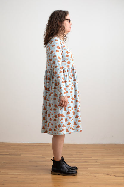 Copenhagen Dress - Capybaras Blue