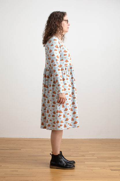 Copenhagen Dress - Capybaras Blue