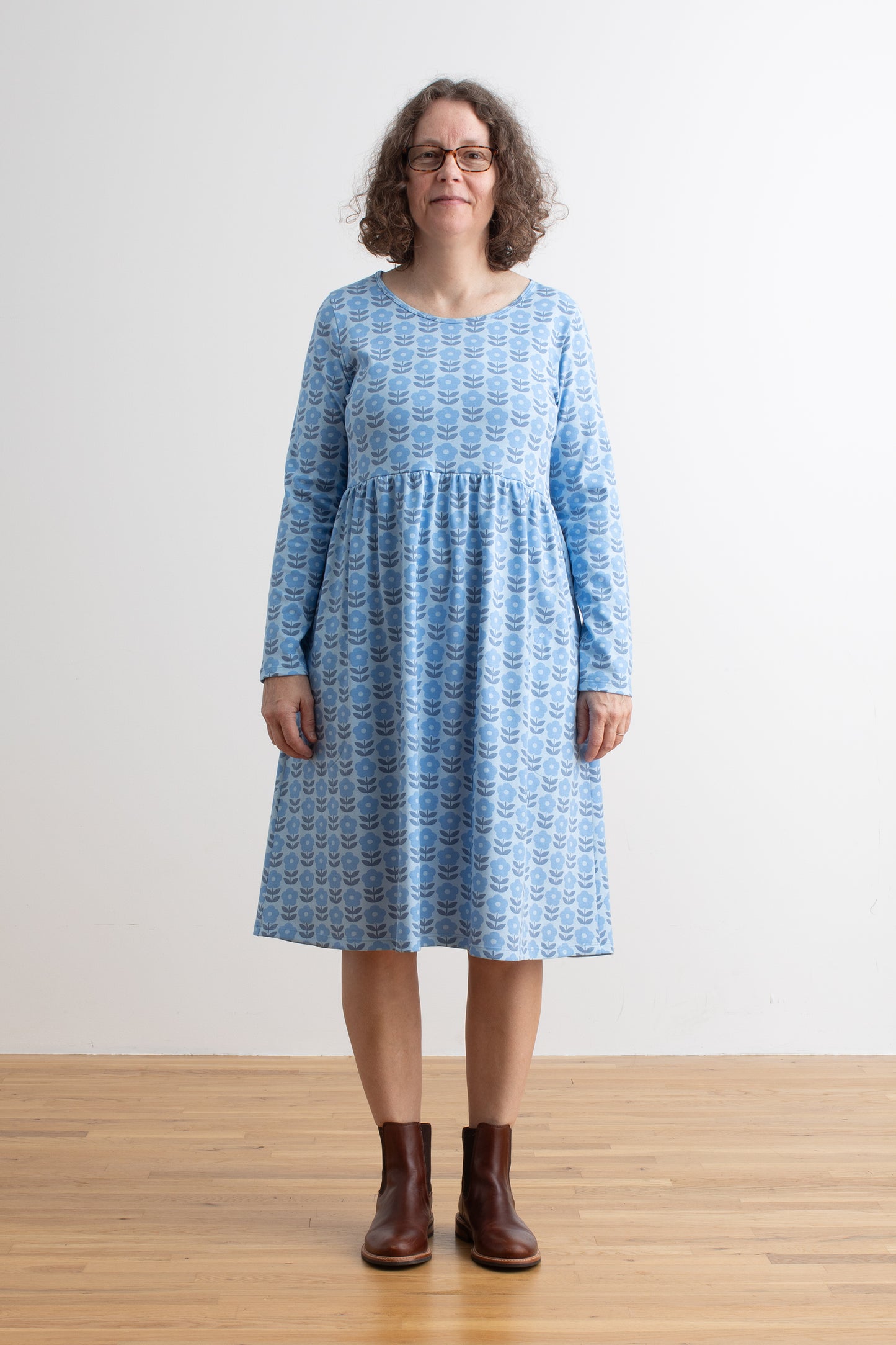Copenhagen Dress - Danish Flowers Blue