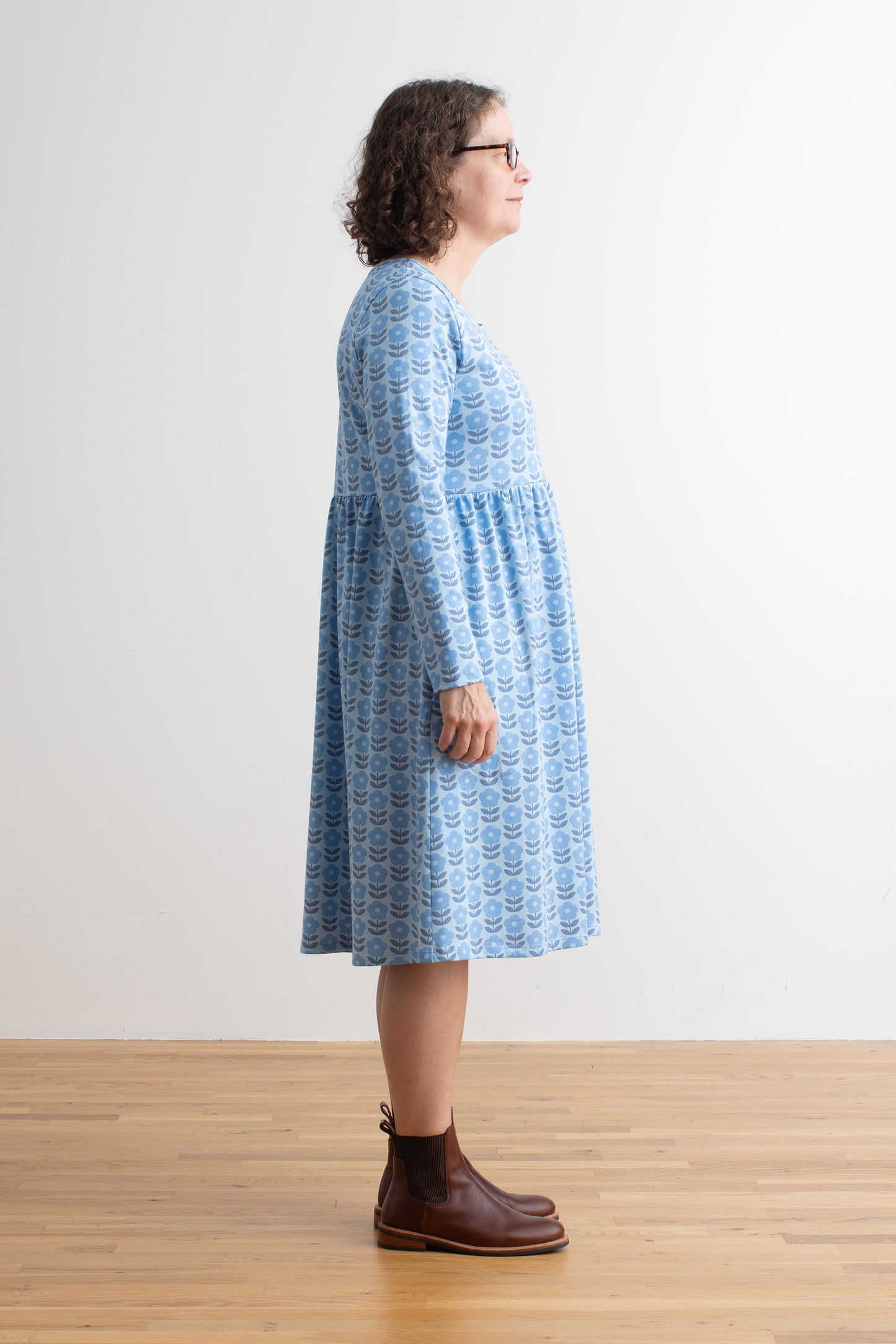 Copenhagen Dress - Danish Flowers Blue