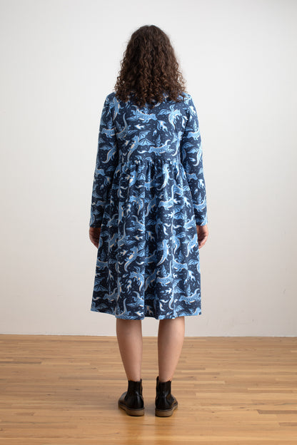 Copenhagen Dress - Dragons Navy