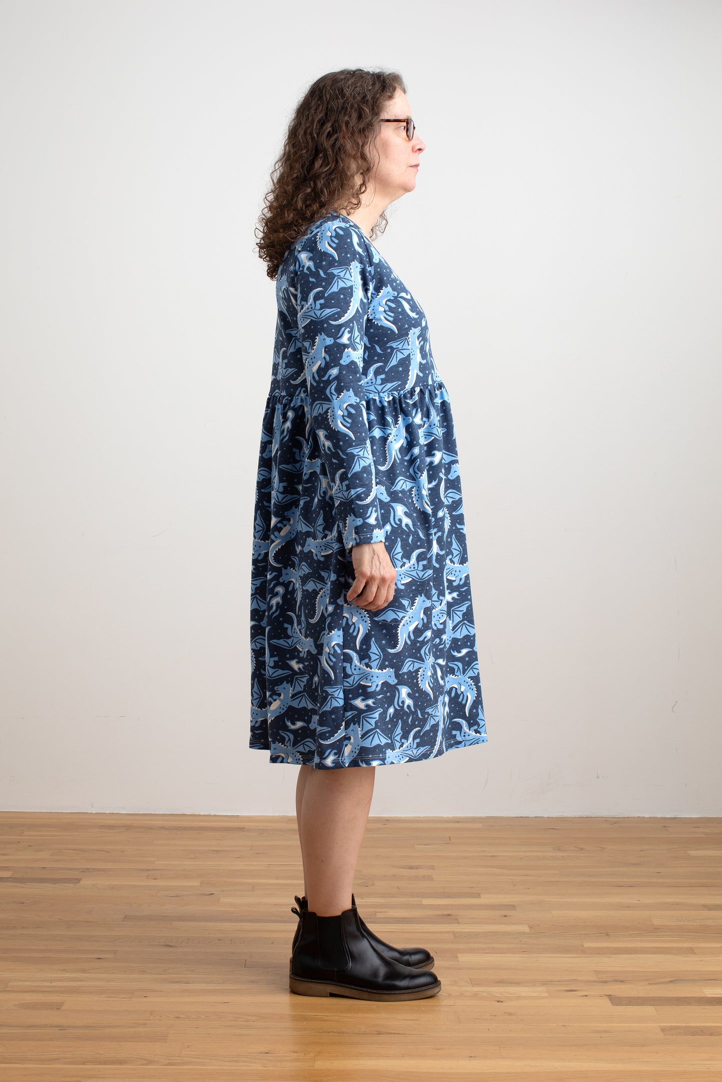 Copenhagen Dress - Dragons Navy
