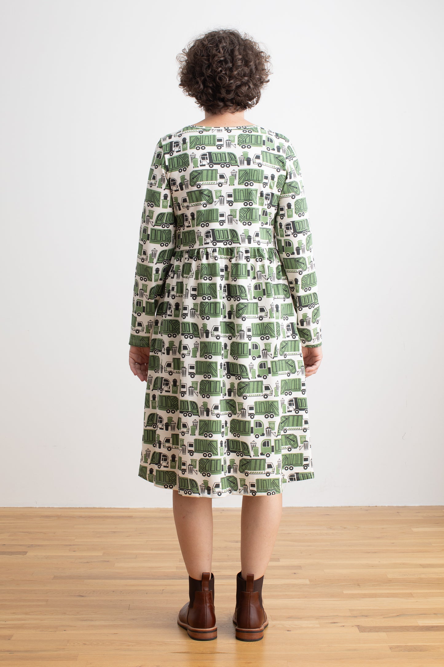 Copenhagen Dress - Garbage & Recycling Green