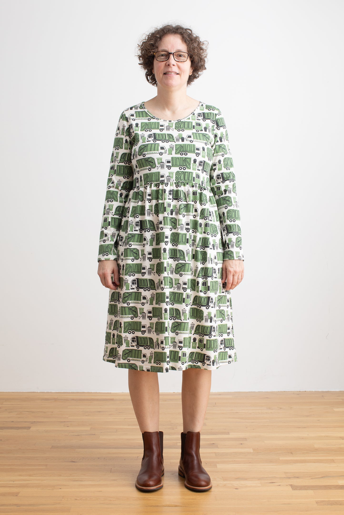 Copenhagen Dress - Garbage & Recycling Green