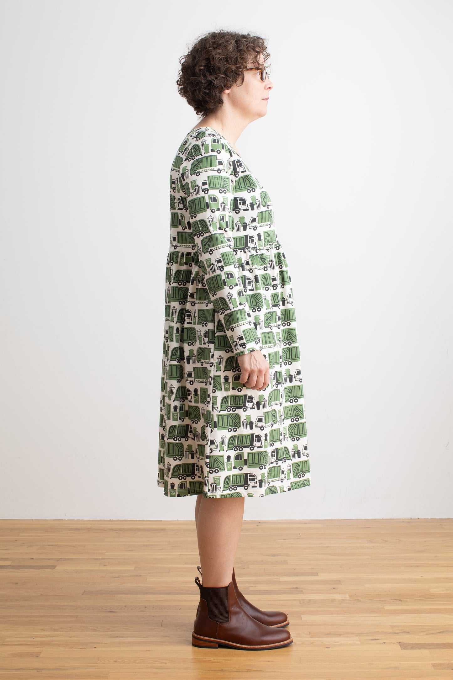 Copenhagen Dress - Garbage & Recycling Green